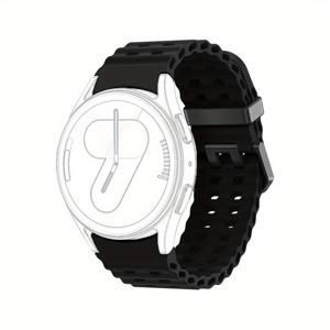 TEMU Samsung Galaxy Watch FE 7, 6, 5, 4 (44mm 및 40mm 사이즈) 및 Watch 6 Classic (43mm 및 47mm)용 오션 고무 손목 밴드, 남녀 모두에게 적합.