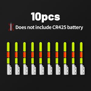 TEMU 10개 낚시 미끼 표시기, 저조도 조건용 고가시성 루어 스틱, 밤낚시 LED 발광 로드 팁, 클립 장착형 눈길을 끄는 야간 조명, 방수 레드/그린 글로우 스틱 (배터리 미포함)