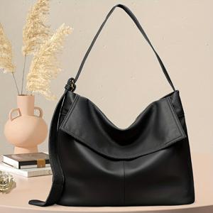 TEMU 최고급 소가죽으로 제작된 여성용 가방. 고급스럽고 세련된 느낌으로 캐주얼한 유럽 및 미국 스타일에 완벽합니다. 이 대용량 토트백은 어깨에 두거나 크로스바디로 휴대할 수 있습니다.