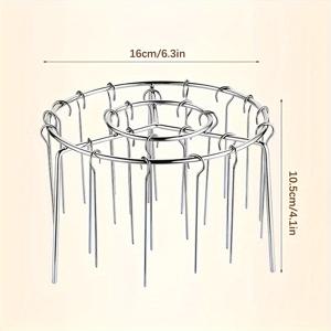 TEMU 24개 세트 스테인리스 스틸 에어프라이어 꼬치 & 케밥 랙 3.2-5.5Qt - 수직 로티세리 스탠드, 닭/야채용, 식기세척기 안전 & 기름 필요 없는 건강 그릴 세트