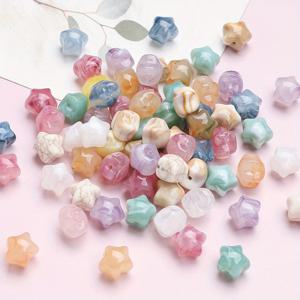 TEMU 50개 12mm 인조 자드 두톤 아크릴 스타 비즈, DIY 팔찌, 목걸이, 휴대폰 체인, 열쇠장 만들기, 보석 만들기 장식 비즈