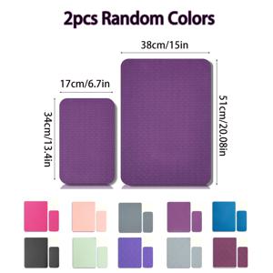 TEMU 충격 흡수 기능이 있는 재봉틀 패드 2개 세트 - 미끄럼 방지, 소음 감소 고무 매트 (재봉 및 자수용), 다양한 색상으로 제공 (38Cm X 51Cm 및 34Cm X 17Cm)