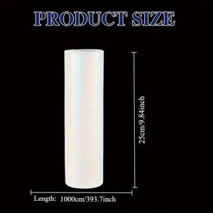 TEMU 25X1000Cm 수용성 필름 1롤 (자수용), 자수 마스크 안정제로 디자인됨. 냉수에 용해되는 PVA 재질의 가벼운 뒷면이 특징이며, 냉온도 응용에 적합한 재봉 용품입니다.