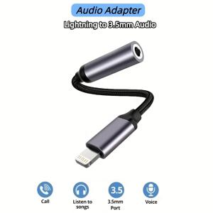 TEMU 1개/2개/3개 USB-C to Lightning 오디오 어댑터, 3.5mm 암-수 라이트닝 오디오 어댑터, 아이폰 14/13/12/11 프로 맥스/XS/XR/X 및 기타 휴대폰 호환, 음악 재생/충전/데이터 전송용