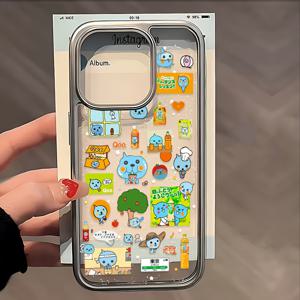 TEMU 폰 케이스: 인기 오렌지 주스 Qoo 크리에이티브 큐트 패치워크 아이폰 16 15 14 13 12 11 프로 맥스 X XR XS 맥스 8 7 플러스 호환 럭셔리 투명 소프트 백 커버