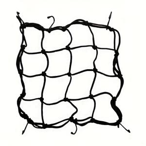 TEMU 11.81x11.81인치 블랙 수하물 그물, 6후크 고정 연료탱크 백 - 탄력 있는 메쉬로 안전한 보호 기능의 스타일리시 고품질 조절 가능한 카고 넷, 자동차 트렁크 및 자전거 랙, 후면 캐리어용 헬멧 프로텍터