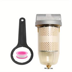 TEMU 496 B10-AL 연료 탱크 필터용 교체 조립, 필터 렌치 포함, 가솔린 및 디젤에서 물을 분리하기 위해 설계됨, 최대 여과 30 마이크론, 25 갤런/분의 유량, 150 Ps의 압력 등급