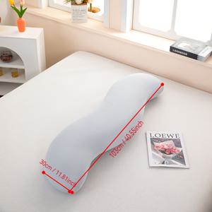 TEMU 라이트 그레이 다기능 바디 모양 베개 - 부드러운 폴리에스터, 분리 가능하고 기계 세탁 가능, 소파, 거실, 침실용 에르고노믹 백 지원 - 현대적인 디자인, 성인용, 침대용 베개, 침실 장식, 현대 장식, 지퍼 잠금