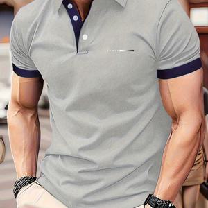 TEMU 남성용 캐주얼 폴로 셔츠 