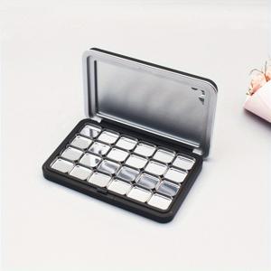 TEMU 1pc 12/24 그리드 네일 오일 접착제 포장 상자 채워진 페인트 접착제 아이 섀도우 네일 폴리시 솔리드 저장 비어 있는 상자 네일 아트 컬러 사진 치료 접착제 컬러 팔레트 휴대용 워터 컬러 저장 용기 야외 아트 페인팅