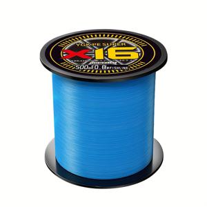 TEMU 해양 및 해안 낚시용 고성능 PE 브레이드 블루 내구성 낚시줄 16가닥 3300m/500m(328 YD/547 YD)