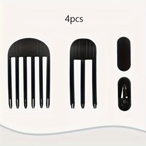 TEMU 4개입 볼륨 헤어 클립, 풍성한 앞머리용 루트 클립, 곱슬 머리 볼륨 업 도구 - 자연스러운 푹신하고 매끄러운 스타일을 위한 손쉬운 헤어 크라운 볼류마이저, 모발 손상 없이 사용 가능