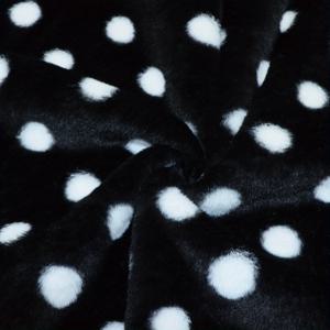 TEMU 검은색과 흰색 점무늬 디자인의 부드러운 플러시 원단 1개. 50cm x 160cm로 미리 재단되어 있으며, 폴리에스터로 제작되었습니다. 모자, 가방, 플러시 인형, 공예품 및 홈 제작에 이상적이며, 지갑, DIY 지갑 제작에도 사용할 수 있습니다.|모루인형
