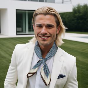 TEMU 남성용 우아한 스카프 - & 브라운 넥 랩, 사무실/웨딩/파티용 가벼우면서 따뜻한 캐주얼 액세서리 - 세련된 넥타이 대체 샤울 - 쉬운 관리