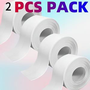 TEMU 자체 접착 방수 실링 테이프 2롤 - 내구성, 도구 불필요, 간편한 필앤스틱 방식으로 욕실, 주방, 바닥, 플라스틱 표면, 욕조, 유리, 나무 바닥에 사용 가능. 즉각적인 누수 방지 기능 제공
