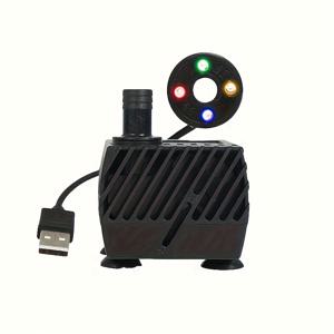 TEMU 수족관, 연못, 애완용 분수용 조명 기능이 있는 소형 미니 USB DC 펌프, 효과적인 물 순환을 위한 조용한 잠수식 펌프 포함 - 배터리 없이 신뢰할 수 있는 수생 자원