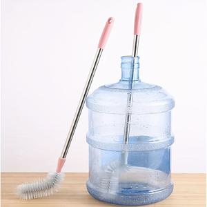 TEMU 1개 스테인리스 스틸 버킷 브러시, 26.77인치(약 68cm), 나일론 솔, 플라스틱 손잡이, 1~5갤런용 구부릴 수 있는 헤드