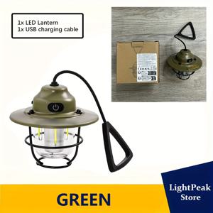 TEMU 1개 매크로코스 LED 휴대용 캠핑 조명, USB 충전식 매달기 랜턴 & 핸드헬드 토치 후크 포함, 듀얼 모드 화이트/웜 라이트, 비상용 보조 배터리, 장시간 사용 - 하이킹, 텐트, 야외용 무료 조명|보조배터리|캠핑랜턴|후레쉬