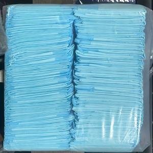 TEMU 100개입 17인치 * 13인치 누수 방지 초흡수성 일회용 트레이닝 패드, 강아지, 고양이, 토끼에게 적합한 두꺼운 버전, 파란색 및 흰색 디자인, 애완동물 배변 패드.