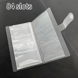 TEMU 84칸이 있는 휴대용 보석 보관 책 - 귀걸이, 반지, 목걸이를 정리하는 데 이상적 - 항산화 밀봉 스냅 잠금 장치가 포함되어 있으며, 내구성이 뛰어난 플라스틱으로 제작되었으며 사진 및 엽서에도 적합합니다.