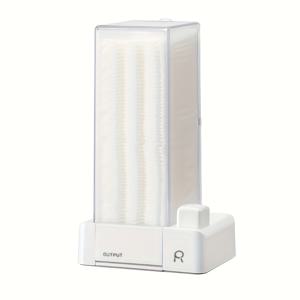 TEMU 대용량 원터치 디스펜서 메이크업 보관함 - 위생적 원터치 작동, 방진 및 방습 기능, 조절 가능한 수납공간, 조립 불필요 (화이트/핑크/그레이) - 립스틱, 브러쉬, 아이섀도우용|립스틱