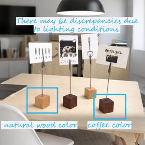 TEMU 7개 세트 - 헤비듀티 천연월넛우드 클립, 금속감 있는 악어그립 - 고급스러운 브라운색의 빈티지 테이블 정리용품 (홈, 오피스, 카페 & 웨딩 데코) - 사진, 명함, 메모지를 위한 다목적 홀더 - 내구성이 뛰어난 너도밤나무풍 디자인(금속부재 없음)