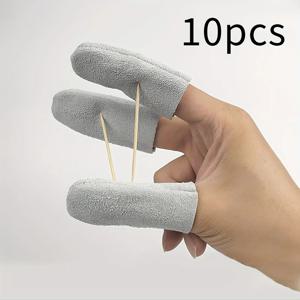 TEMU 5/10개 가죽 니들 펀치 펠트 손가락 보호대 - 부직포 손가락 보호대 | 성인용 스크래치 방지 및 펀칭 방지 손가락 슬리브 | 공예 및 펠팅에 적합 | 관절 보호 | 절단 및 펀칭 방지 | 자수 및