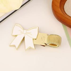 TEMU 1개 메탈 펜 홀더, 리본 디자인 - 골드 톤 스틸, 다이어리, 노트북, 플래너, 학생, 사무용품, 문구 액세서리, 노트북 액세서리용 귀여운 장식 스타일 | 우아한 액세서리 | 튼튼한 메탈 클립, 노트북용 펜 홀더