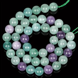 TEMU 1줄 15인치 천연석 비즈 주얼리 만들기용 천연 A+ 그린 멀티컬러 플루오라이트 칼세도니 6/8mm 59/45개 DIY 공예용 루즈 비즈 반지 귀걸이 목걸이 팔찌
