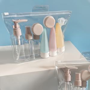 TEMU 11피스 여행용 세트: 샴푸, 컨디셔너, 로션, 비누 등을 위한 인플레이터블 용기 포함 – 필수 아이템!