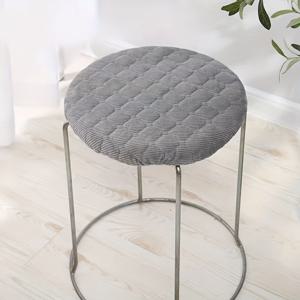 TEMU 2개 세트 원형 스툴 시트 커버 - 쿠션 포함, 두꺼운 방한 세탁 가능 원단, 신축성 있는 고무줄, 9.84