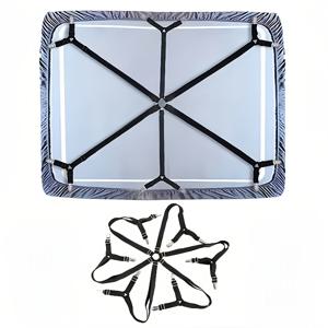 TEMU 메이글로벌 조절 가능한 미끄럼 방지 침대 시트 & 이불 고정기 12개 클립 포함 - 헤비듀티 나일론 침대보 클립 시스템, 싱글/더블/퀸 매트리스 호환 - 침대 시트 & 이불 고정, 클립