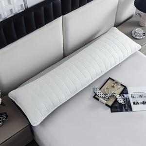 TEMU 1개 다색상 소프트 베이지-친화적 퀸/킹 사이즈 롱 베개 커버 - 퀼트 침대 베개 커버, 봉투 클로저, 바디 베개 호환, 양면 쿠션 보호 커버 (베이지, 화이트, 그레이, 네이비, 버건디) - 세탁기 사용 가능 침구|베개커버