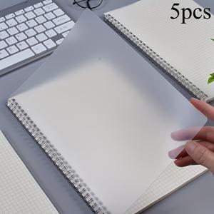 TEMU 5개 세트 A5 그리드 노트북 - 각 80장(160페이지), 이중 스파이럴 바인딩, 두꺼운 종이, 방수 및 내구성 있는 프로스트 화이트 PP 커버, 비즈니스, 공부, 다이어리, 사무실 및 학생용