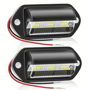 TEMU 2/4개 트레일러 LED 번호판 조명 12V DC LED 전구 범용 코티시 스텝 태그 램프 자동차 트럭 트레일러 보트용 화이트 6500K