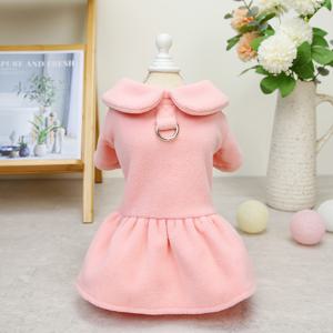 TEMU 강아지, 고양이용 애견 의류, 리드줄 버클이 있는 소형 동물 드레스, 신상 가을/겨울 스타일, 강아지 공주 드레스, 애견 의류, 애견 패션, 애견 액세서리, 강아지 공주 드레스