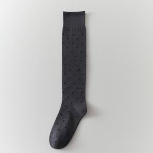 TEMU 일본 스타일 여성용 폴카 도트 무릎 양말, 사계절 다용도 롱 양말, 빈티지 한국 스타일 라운드 도트 스택드 양말