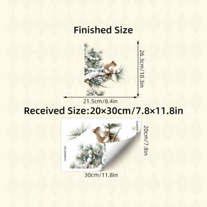TEMU 30X20Cm 귀여운 다람쥐 창문 데칼 1개, 눈이 내린 소나무 가지가 특징인, 겨울 홈 데코레이션에 완벽한 탈착식 정전기 스티커, 크리스마스 장면을 위한 숲 속 동물 테마, 유리 창문 및 침실 아트에 적합, 무점착 창문용 시트지, 단열 창문 필름, 블라인드, 윈도우 필름, 창문 필름, 불투명시트지, 차단필름, 유리창 필름