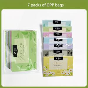 TEMU 700개 페이스 블로팅 패퍼, 숯, 장미, 녹차, 라벤더, 자스민, 민트, 카모마일 - 7팩 세트, 기름기 있는 피부 클렌징 및 메이크업 리무버!, 휴대용 휴대용 페이셜 클렌징 패드, 모든 피부 타입에 적합