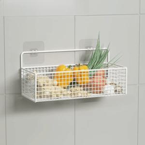 TEMU 무드릴 접착식 벽걸이 욕실 선반 + 타월 바 - 헤비듀티 아이언 화이트 모던 샤워 정리대, 공간 절약형 선반 - 욕조, 샤워실, 파우더룸용 무설치 타월 & 화장품 정리 (