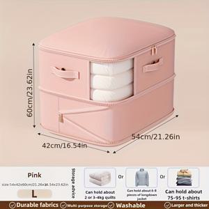 TEMU 1개 대용량 압축 보관 가방, 가정용 퀼트, 여행용 러기지 압축 가방을 위한 초대형 휴대용 보관 가방, 이중 레이어 밀폐 보관 가방, 여행 가방 정리함 및 보관 상자, 옷장 정리 및 보관