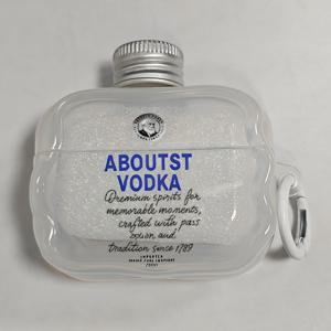 TEMU 3D 병 뚜껑 보드카 디자인 물결 모서리 이어버드 케이스, Apple Airpods 1, 2, 3, 4 Pro 2, 3세대에 적합, 가방 걸이용 넥스트랩이 있는 보호 케이스, 이어버드 케이스, 이어버드 홀더, 이어폰 케이스, 에어팟 케이스, 이어버드 케이스, 이어폰 홀더