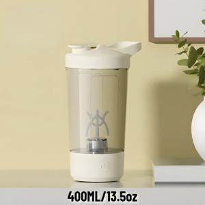 TEMU 스마트 전기 스터링 머그 - 자동 회전 믹싱 컵, 측정 눈금 포함, 플라스틱 핸즈프리 작동, 커피, 프로틴 쉐이크, 차용 - 유출 방지, 바쁜 라이프스타일, 여행 및 체육관 호환