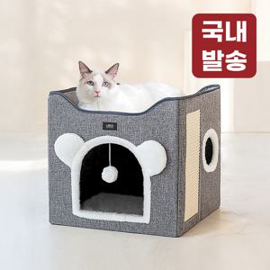 TEMU 레토 고양이 숨숨집 2단 방석 쿠션 하우스 스크래처 LCH-SF01