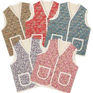 TEMU 파라고나 겨울 꽃무늬 김장조끼 촌캉스 보아 누빔조끼