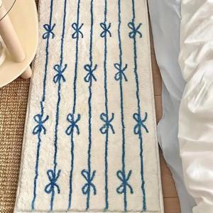 TEMU 거실러그 발매트 현관매트 주방발매트 대자리매트 현관발매트 의자매트 소프트매트방바닥매트 바닥카페트카페트매트 거실발매트 리본 미니 러그 보들 침대 발매트 소프트 극세사 단모 카페트