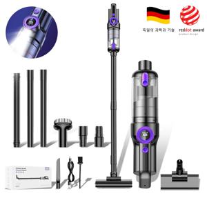 TEMU [KC인증 제품][국내발송] RichMagic 독일 16000pa브러시리스 더블 모터 강흡입력 디지털 디스플레이 LED 가정용 차량용 다용도 멀티 청소기