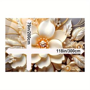 TEMU 도매용 벨벳 +800g/m²+미끄럼 방지 도트 플라스틱 바닥+6mm+3D 진주 모란 꽃무늬 홈 데코 카펫, 미끄럼 방지 및 충격 흡수, 피로 방지, 거실 욕실 주방 침실 호텔 레스토랑 카페 쇼핑몰, 현관 매트, 스터디 매트, 1개 세탁 가능 실내 도어매트 창가 바닥 패드