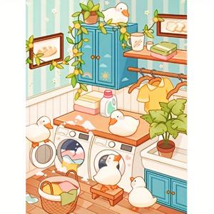 TEMU 완벽한 5D 페인팅 키트 - 만화 디자인, 풀 드릴 (도구 포함), 초보자에게 적합, 아트 공예, 가정 벽 방 장식, 11.8X15.8인치