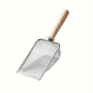 TEMU 1개 고정형 고리, 미세 구멍, 벤토나이트 미네랄 모래에 적합, 스테인리스 스틸 재질, 고양이 배변 청소용